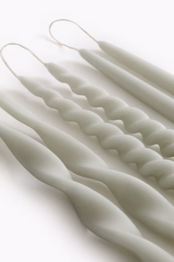 Набор из 6 конических свечей