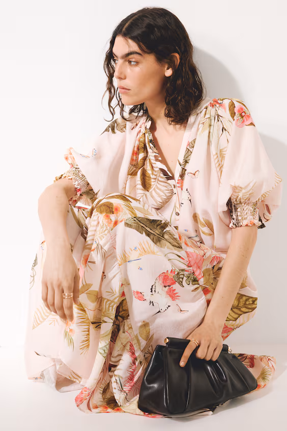 Миди-платье с поясом для завязывания