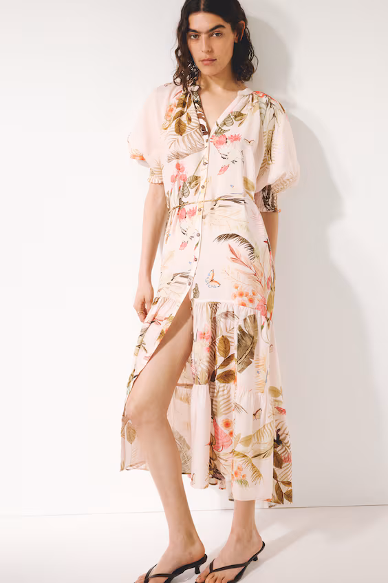 Миди-платье с поясом для завязывания