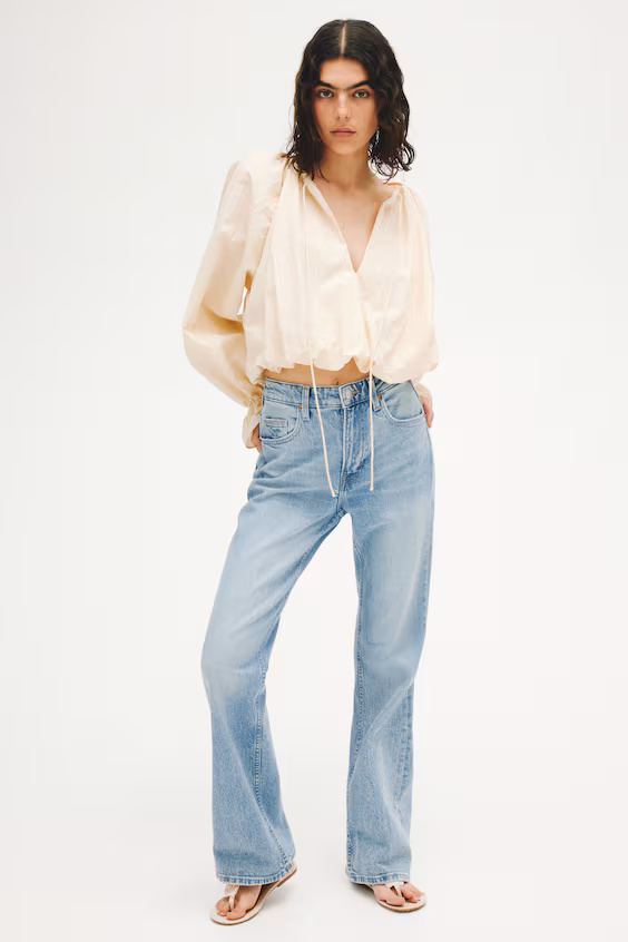 Джинсы bootcut с высокой посадкой