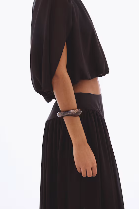 Длинная юбка из шифона