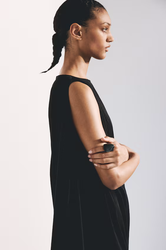 Сарафан с драпировкой до колена