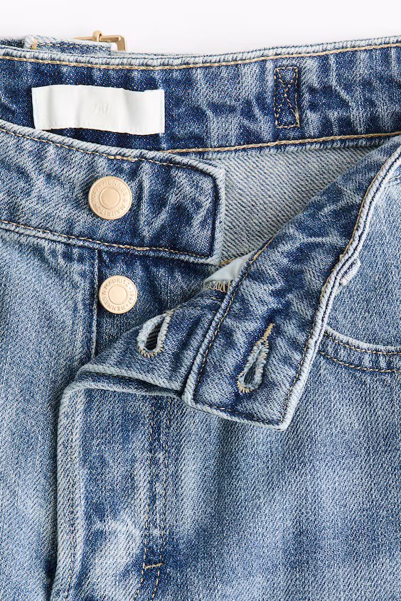 Широкие джинсы со стандартной талией