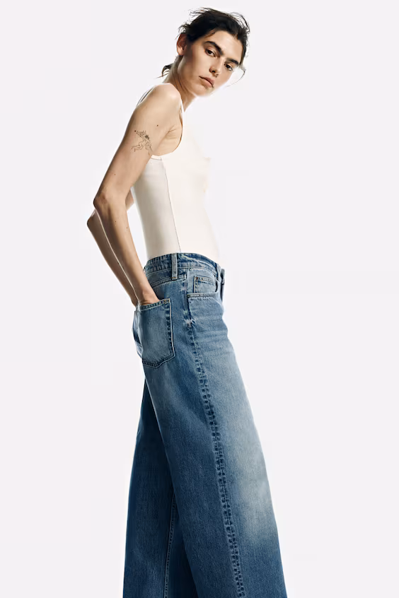 Брюки багги со стандартной талией