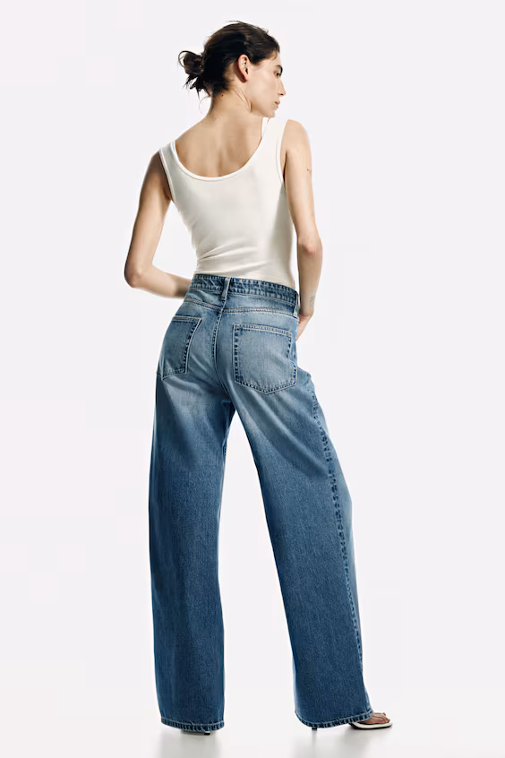 Брюки багги со стандартной талией