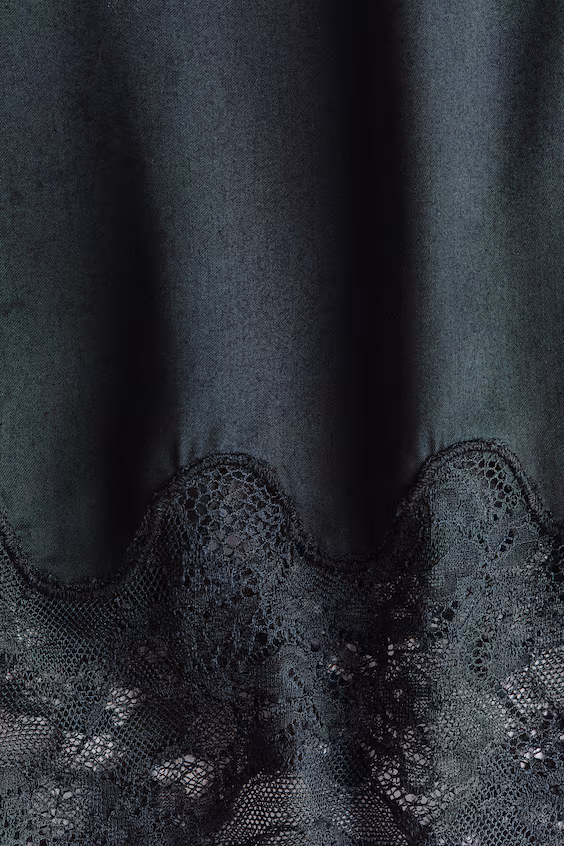 Брюки для пижамы из атласа с кружевными отделками