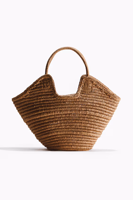 Сумка-шоппер из плетеного стебля