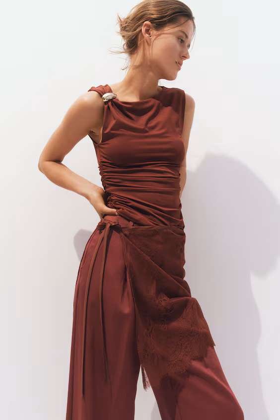 Поясной шарф из кружева