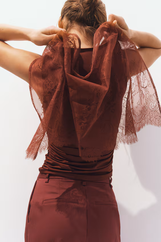 Поясной шарф из кружева