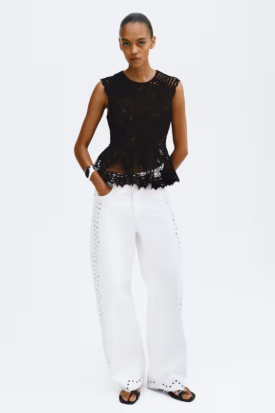 Баска вязаная топ-свитер