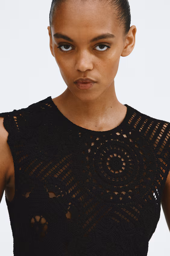 Баска вязаная топ-свитер