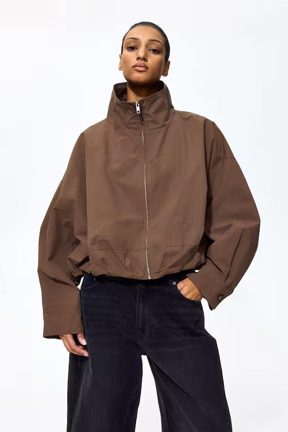 Пальто из хлопка с асимметричным нижним краем