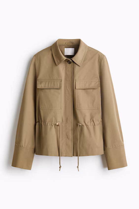 Пальто из хлопкового серджа