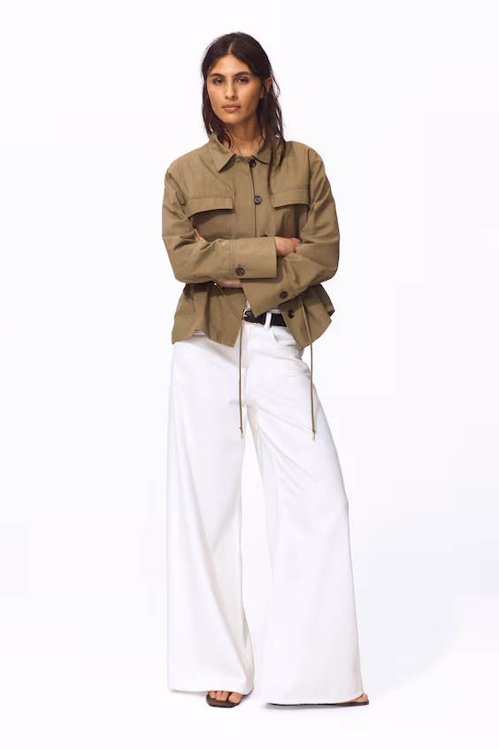 Пальто из хлопкового серджа