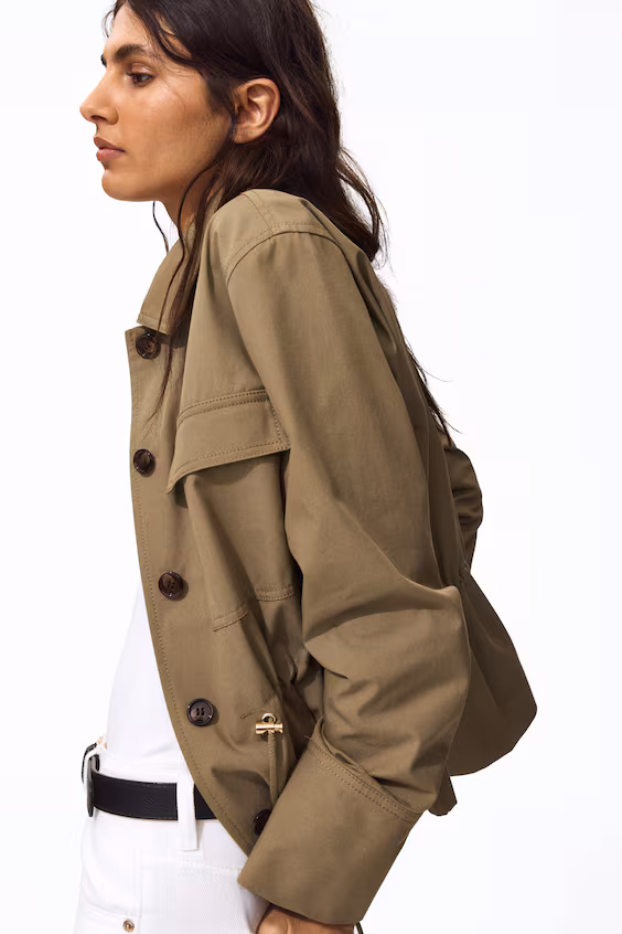 Пальто из хлопкового серджа