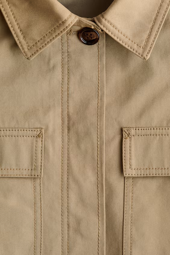 Пальто из хлопкового серджа