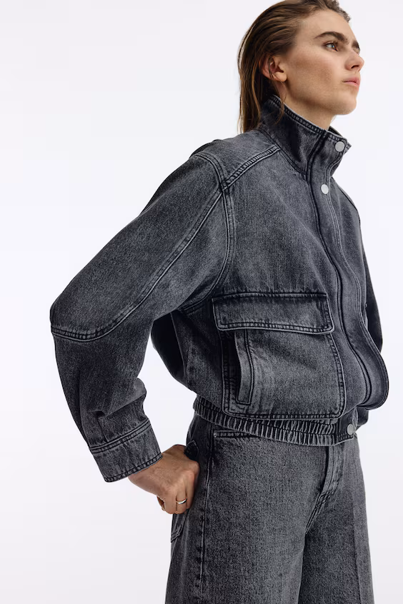 Оверсайз куртка из джинсовой ткани