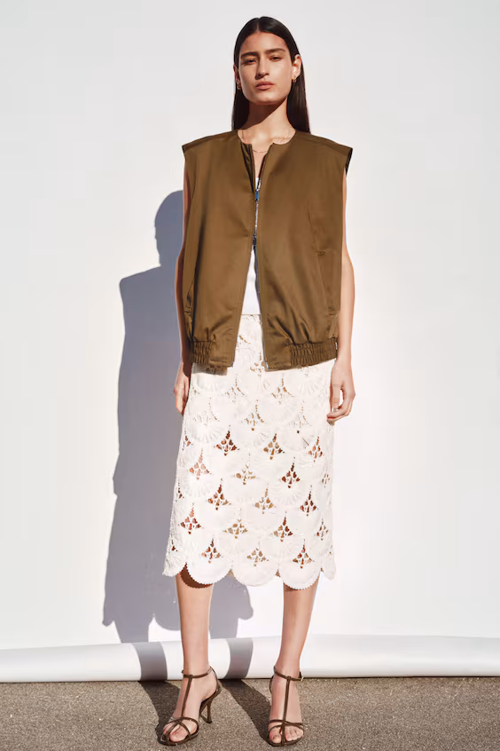 Жилет из шелковистого хлопка