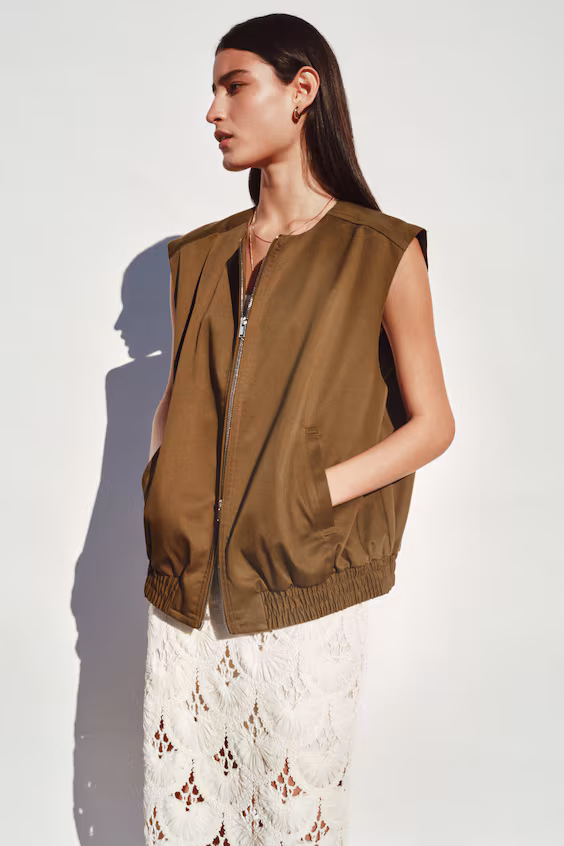 Жилет из шелковистого хлопка