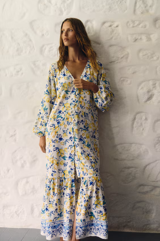 Платье из тканого крепа с завязкой