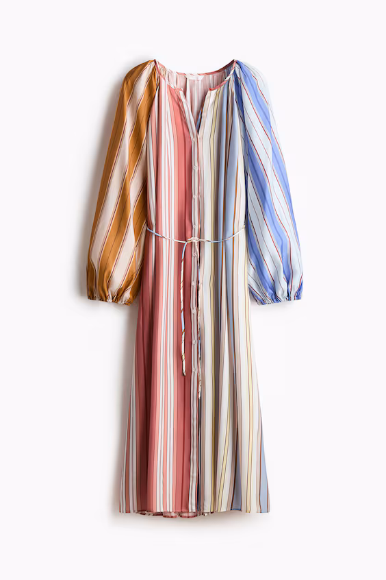 Платье свободного кроя с завязкой