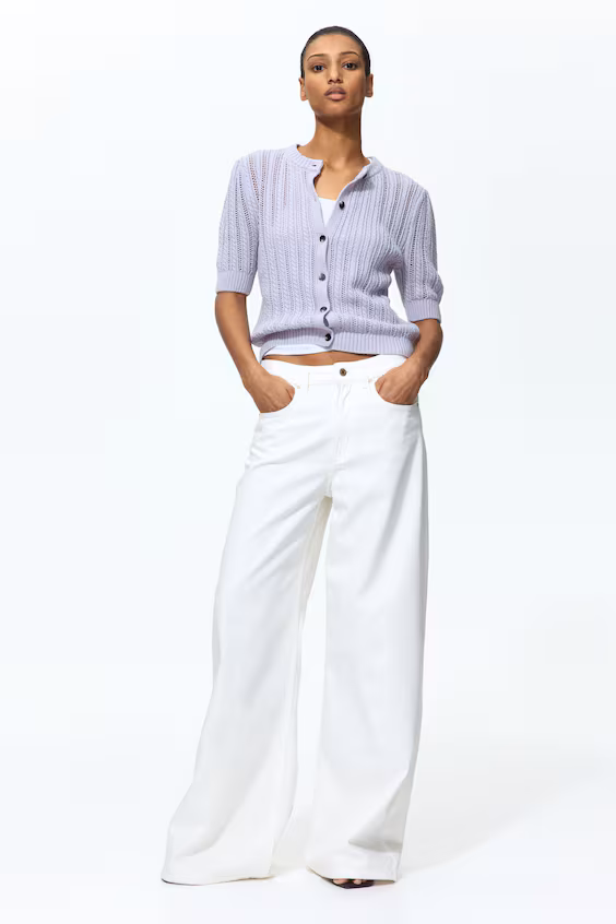 Кардиган из тонкой вязаной ткани