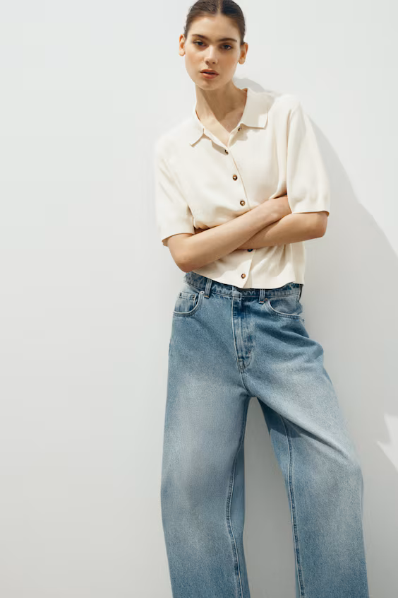 Кардиган из мягкой ткани с воротником