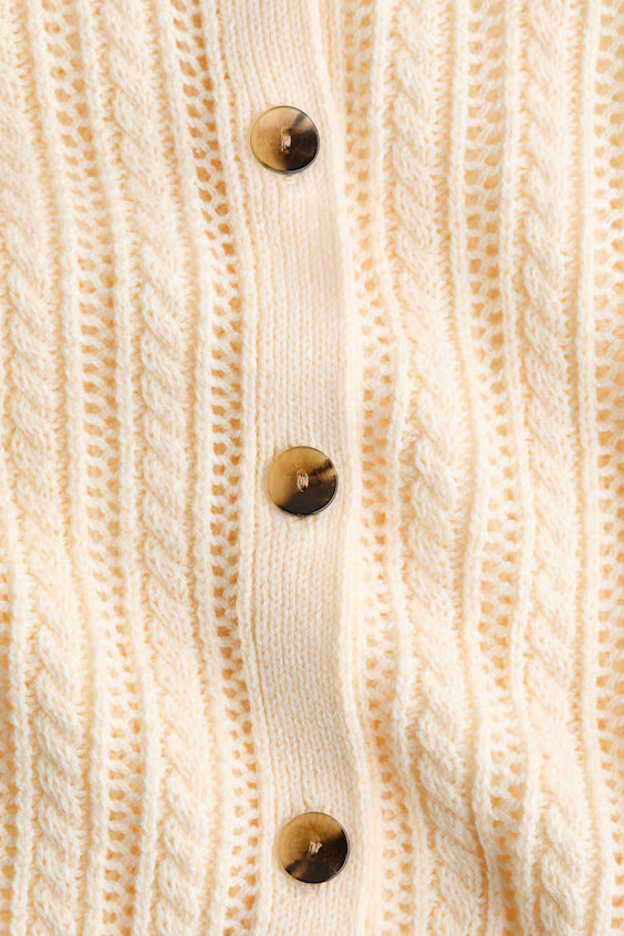 Кардиган из прозрачной вязки