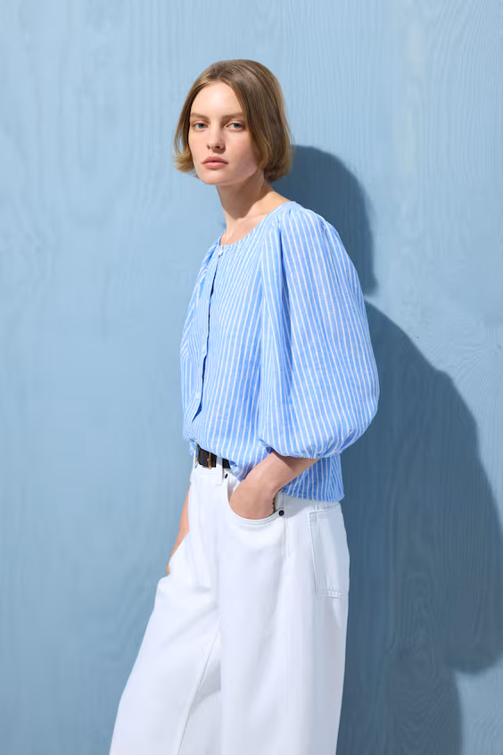 Топ из смесового льна