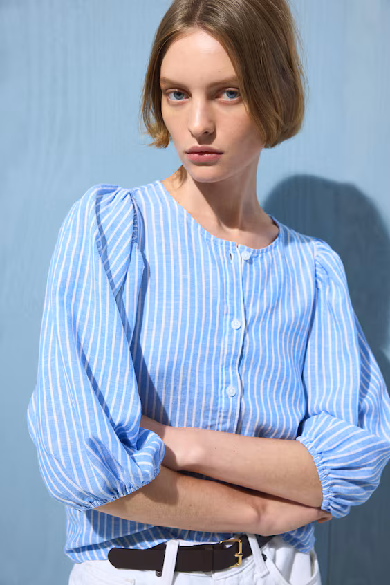 Топ из смесового льна