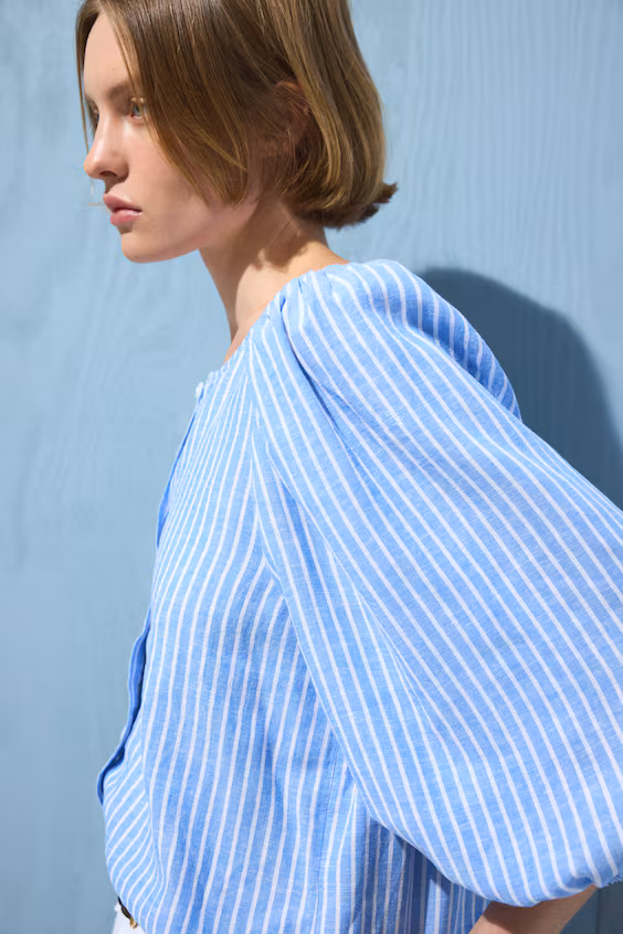 Топ из смесового льна