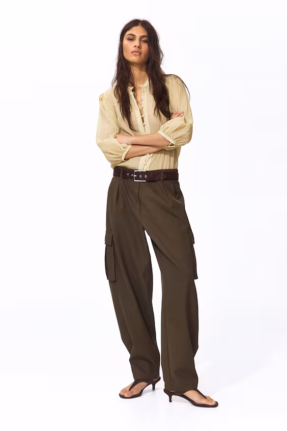 Топ с воздушными рукавами