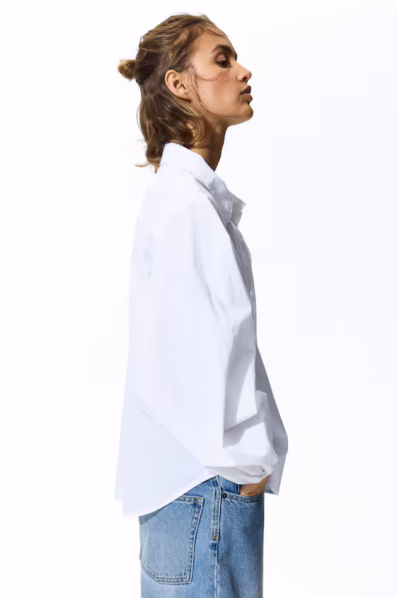 Рубашка из хлопка с кружевом