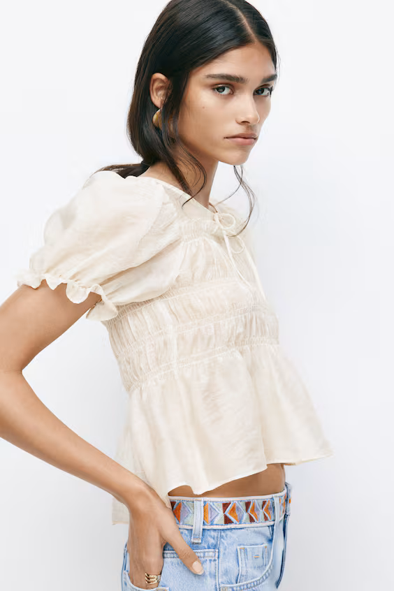 Блузка со смокингом h&m