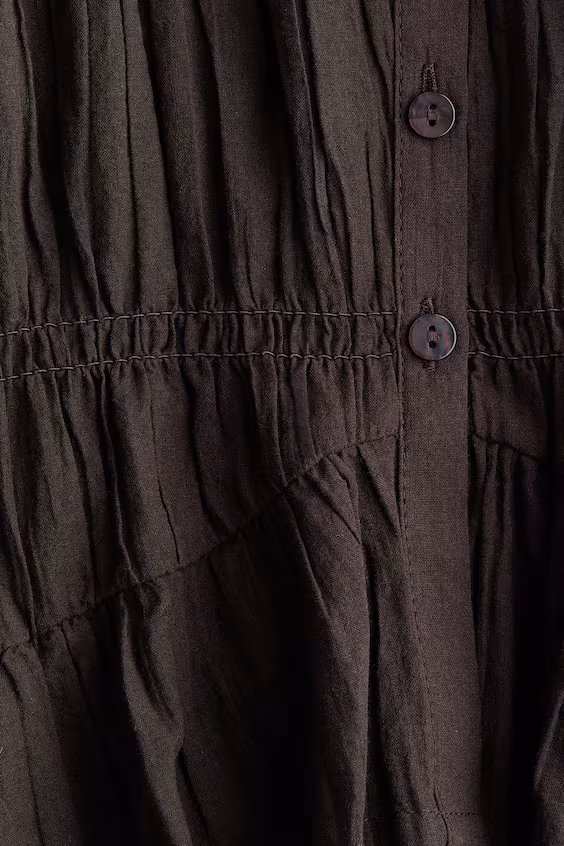 Блуза из хлопка с рюшами h&m