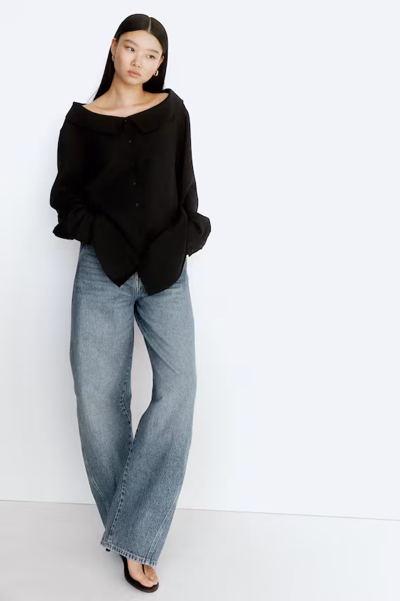 Рубашка без плеч в льняной смеси