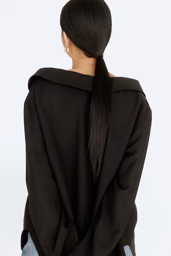 Рубашка без плеч в льняной смеси