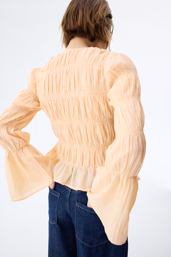 Блузка из хлопка со смокингом