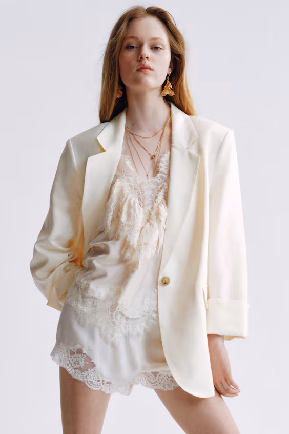 Пиджак из смеси льна