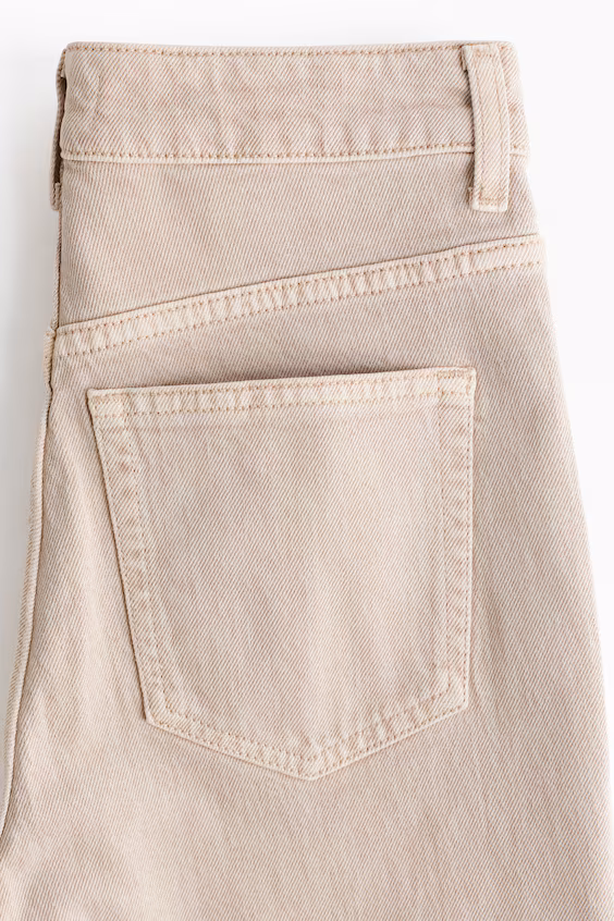 Джинсы mom slim fit с высокой талией и укороченные