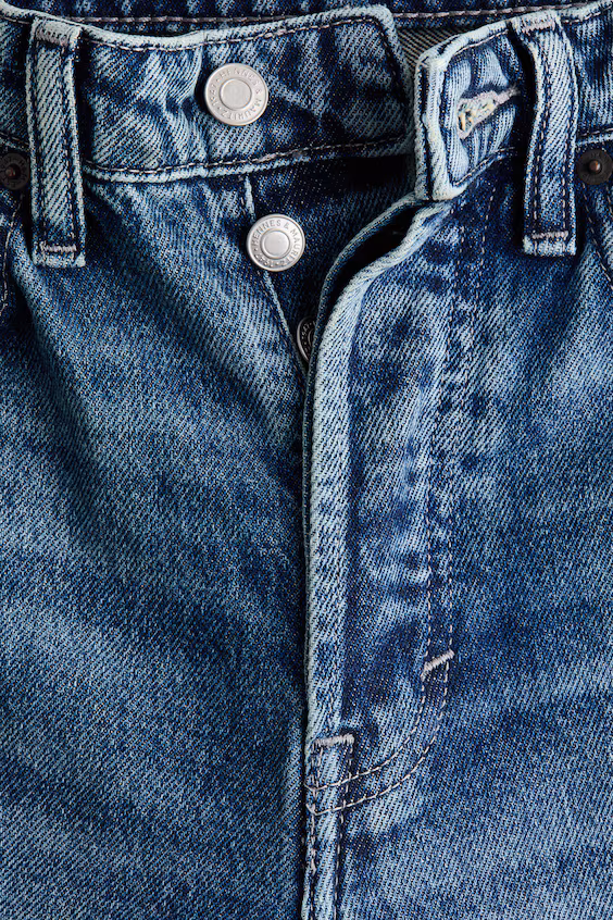 Прямые джинсы с высокой посадкой до щиколотки