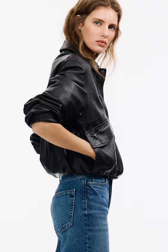 Прямые джинсы с высокой посадкой до щиколотки