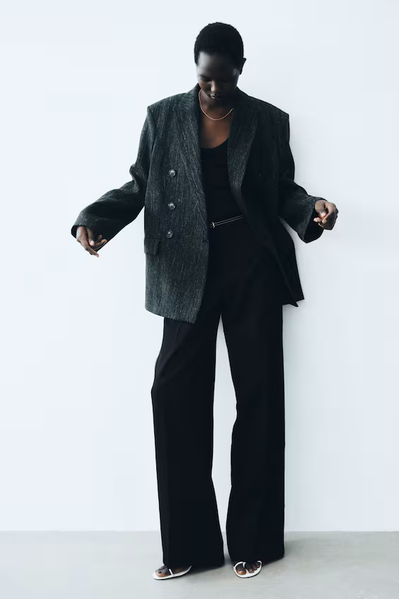 Широкие брюки в классическом стиле h&m