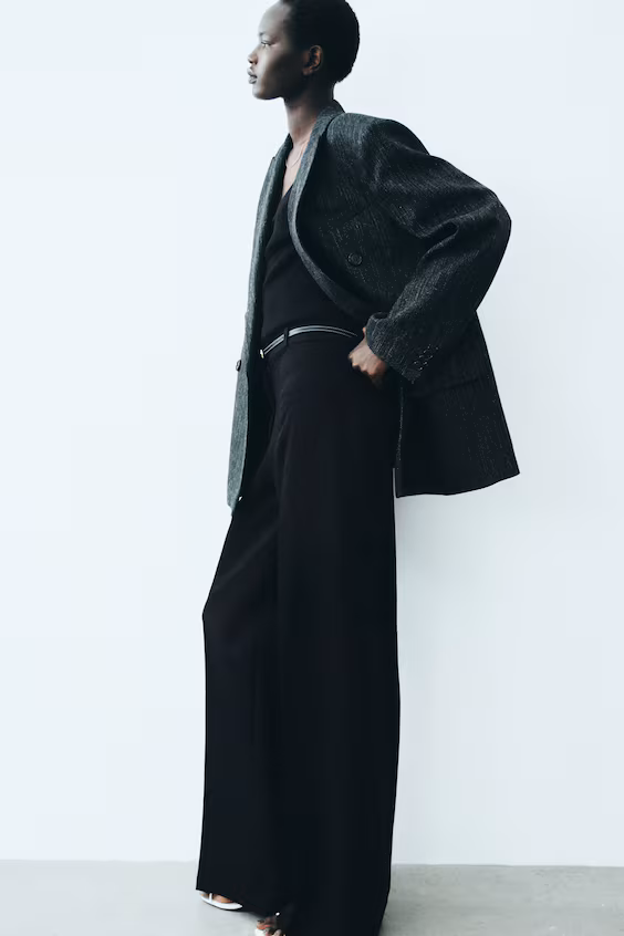 Широкие брюки в классическом стиле h&m