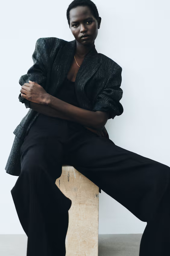 Широкие брюки в классическом стиле h&m