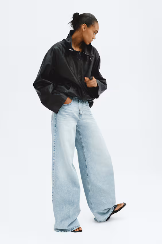 Джинсы прямого кроя с широкой посадкой