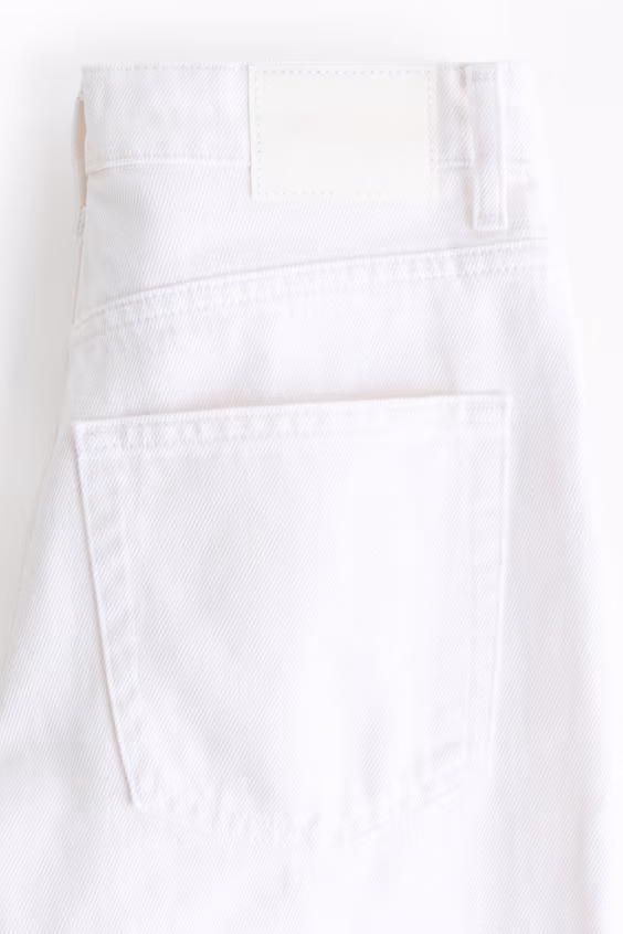 Джинсы прямого кроя с высокой посадкой до щиколотки