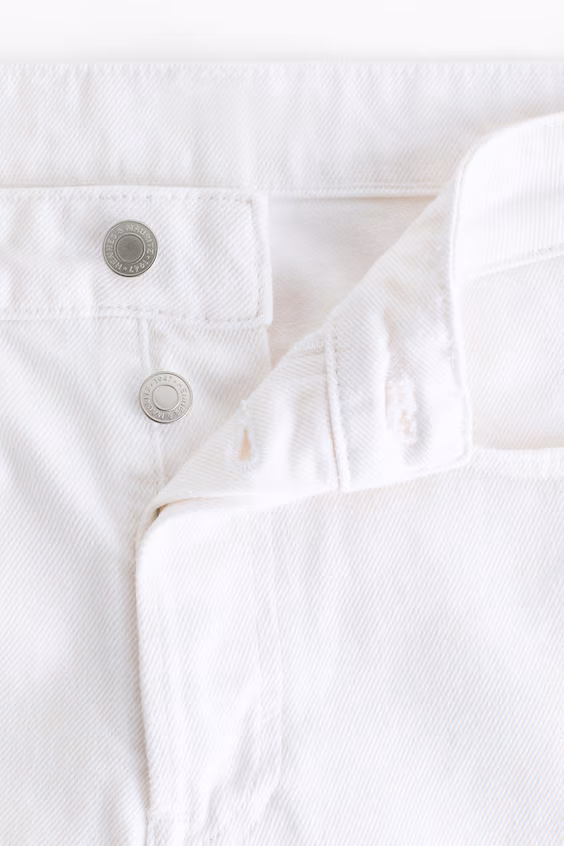 Джинсы прямого кроя с высокой посадкой до щиколотки