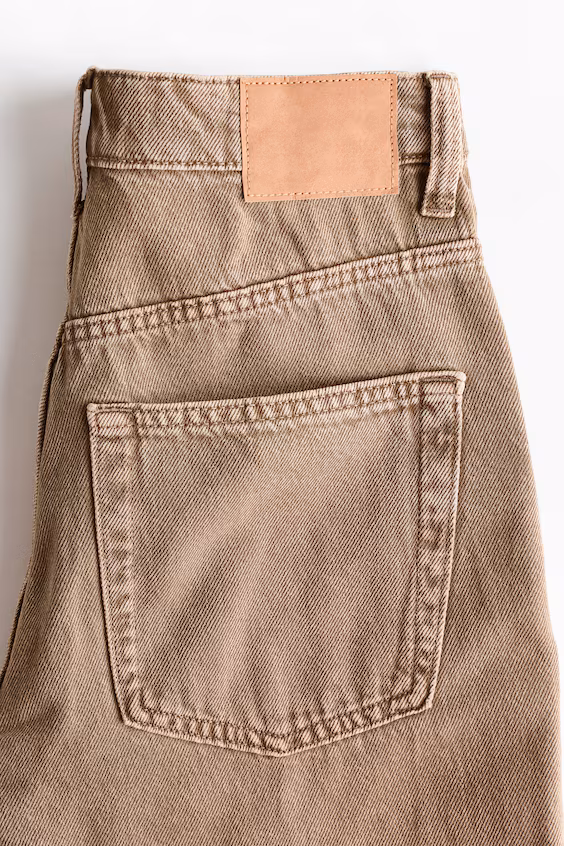 Джинсы прямого кроя с высокой посадкой до щиколоток