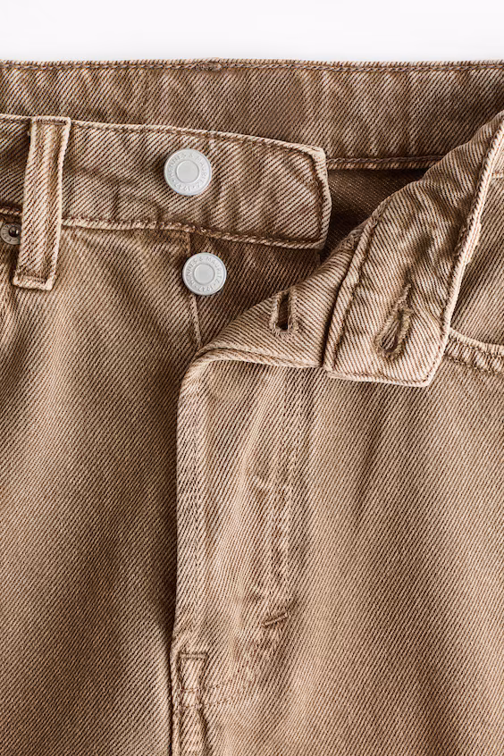 Джинсы прямого кроя с высокой посадкой до щиколоток